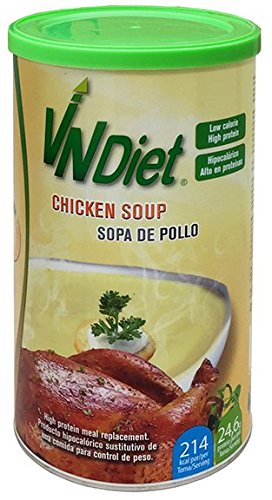 Sopa de pollo sustitutivo de una comida para adelgazar, alto en proteína. VNDiet