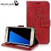 Samsung S7 Cover, REALIKE™ {Imported} Premium Leather Wallet Flip Case For Samsung Galaxy S7 (Royal Style Series - Wine) RS.797.00