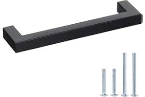 goldenwarm 15 Stück Küchengriffe Schwarz Griffe Für Küchenschränke Lochabstand 128mm Möbelgriffe Edelstahl Schrankgriffe Türgriffe Küche