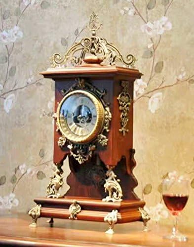 European Style Royal Vintage Retro Antique Wood Table Clock Home Living Room Decor