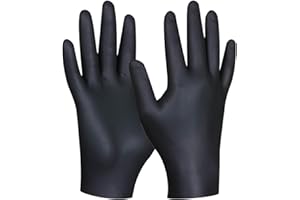 Gebol Black Nitril Ultra Strong bez talku, 80 sztuk, rozmiar L (rozm. 9), jednorazowe rękawiczki premium o idealnym dopasowaniu, wodoodporne, praktyczne rękawice nitrylowe, dla kobiet i mężczyzn,
