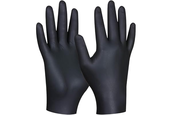 Gebol Black Nitril Ultra Strong Puderfri | 80 stycken | Storlek L (Gr 9) | Premium engångshandskar med perfekt passform | vattentäta, praktiska nitrilhandskar