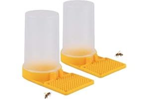 BIMHAYUU Bee Drinking Water Waterer Feeder Beehive Beekeeping Water Dispenser Honey Beehive Entrance Feeder Bee Drinking Beekeeping Equipment Nest Beekeeper Tool (2 PCS)