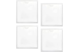 VOOVEN 4 Pcs Parking Permit Holder for Car Windscreen - Square Self Adhesive Car Permit Holders, Index Card Holder, Photos Passports Business Cards for Car, Van, Caravan Windscreen, Tax Disc Holder