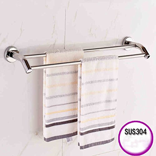 Preisvergleich Produktbild GYMMJ Handtuchständer handtuchstange Badetuch-Bar-Bad mit Doppel- und Doppel-Handtuchhalter handtuchhalter Wand (Farbe : A, größe : 80cm)