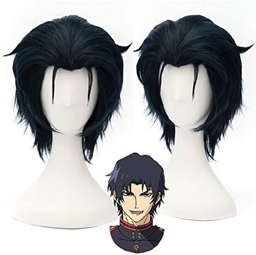 Flovex Short Blue Black Anime Cosplay Wig Seraph of the End Guren I Inose Hair by Flovex