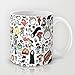 Produktbild kawaii Ghibli Doodle Keramik Kaffee Tasse Becher mit Druck Funny C Griff Cup 11 Oz Tasse
