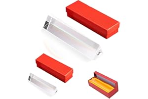 xutong 2 PCS -Prisma Triangolare in Cristallo K9 Prisma Fotografia, Vetro Ottico in Cristallo con Confezione Regalo - Prisma Ottico per Spettro Luminoso - Prisma Luce Arcobaleno