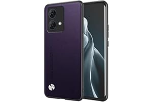 EASSGU Funda para Motorola Moto Edge 40 Neo (6.55" Inches), Carcasa de Teléfono de Estilo Empresarial con Respaldo de PU Cuero - Morado Oscuro