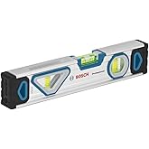 Bosch Professional Water scale with 25 cm magnet system, readable all around, aluminum body, sturdy end caps