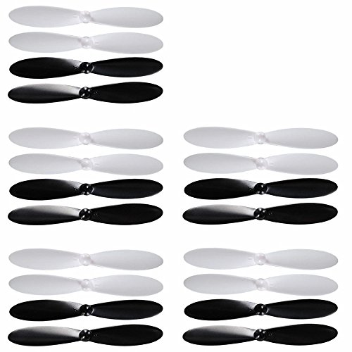 SOLEDI 20pcs Rotor Blades Propellers Props Prop Quadcopters for Hubsan X4 H107-A35 RC