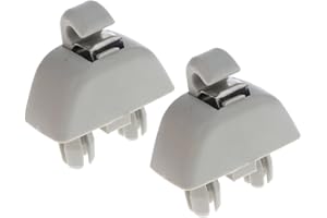 GAZECHIMP 2 Piezas Clips Interiores de Gancho de Visera de Sol para Audi A6 C6 Passat Polo - Gris
