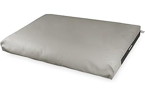 Happers Coussin Imperméable et Déhoussable pour Palette en Similicuir Gris Clair 120x80x20