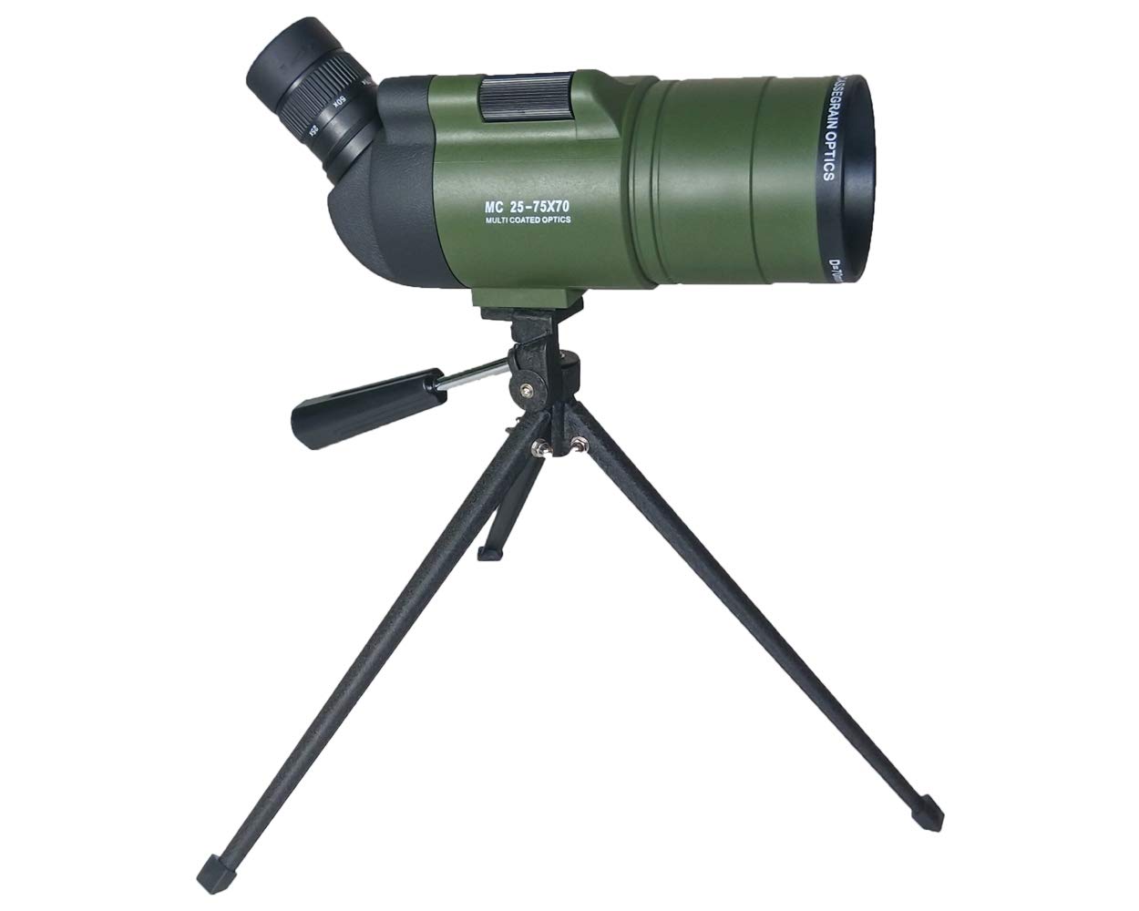 Wellshot mk78070 25-75x70 Spotting Scope f = 15.0 ~ 18.0 mm - Waterproof, Nitrogen Filled with BK7 Prism Camera Lenses - Green