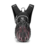 Sborter Zaini per Bici 12L, Zaino da Ciclismo,Zaino per Bicicletta, Impermeabile Zaini Running, Daypack per Walking Arrampicata, Strisce Riflettenti & Strato Isolante for Vescica Dell'acqua, Nero