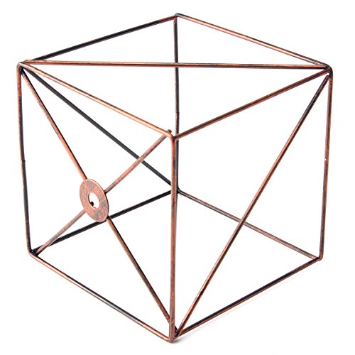 KINGSO Vintage Retro Pendelleuchte Hängeleuchte Lampenschirm Klassischer Eisen Anhänger DIY Lampe Zubehör 150*150mm verrostete Farbe - 4