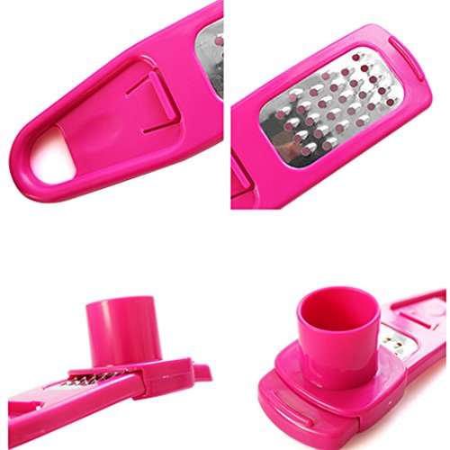 QHGstore K¨¹chenartikel Haushalt Multi-Funktions-M¨¹hle K¨¹che Knoblauchreibe rot - 3