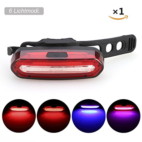 GreenClick LED Lampen Fahrrad Frontlicht StVZO Rücklicht Fahrradbeleuchtung, 2*0.5w ultralhell rot LEDs,fahrradlampe Batteriebetrieb mit 2 AAA Batterien,PX4 wasserdicht LED Rückleuchten tragbar LED Fahrradlampe für sicher Fahrradfaren in der Nacht