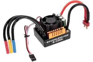Goolsky HOBBYFANS 120A Brushless 2-4S ESC avec BEC pour 1:8 1:10 TRAXXAS RC Voiture Courte Camion Offroad Crawler