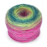 lana mohair precio Degradado lana rellana - Arco Iris colorida mohair Mirror