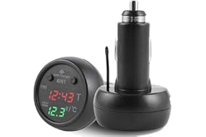 PolarLander 4 in 1 Auto Zigarettenanzünder Typ Multifunktionsdisplayer Auto Digital Elektronische Uhr Thermometer Spannungsmesser USB Port