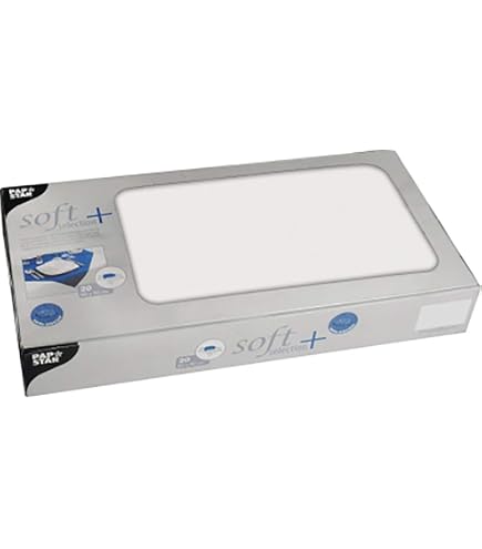 PAPSTAR Tovagliette Royal Collection, 80x80 Cm, Pacco Da 20, Bianco, Tessuto 5 Strati FSC