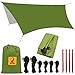 Produktbild LYDUO Wasserdichter Regen Tarp Camping Zeltplanen, 3m x 3.5m Zelt Shelter Plane Regen Fly Hängematte Tarp, Tragbare Leichte für Camping Outdoor Travel, Grün