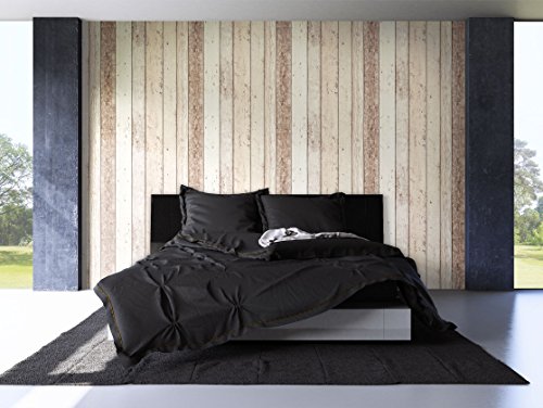 Holz MustertapeteVliestapete Braun Beige Edel , schöne edle Tapete im Holzwand Design , moderne 3D Optik für Wohnzimmer, Schlafzimmer oder Küche inkl. Newroom Tapezier Ratgeber mit super Tipps! - 6