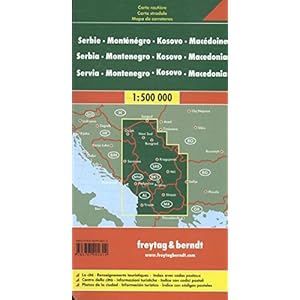 Serbia Montenegro Macedonia: 1:500 000 (Auto karte)