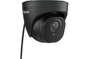 Reolink 5MP Caméra de Surveillance Extérieure PoE Dôme avec Détection Personne/Véhicule, Caméra IP avec Etanche IP67, Time Lapse, Fente pour Carte microSD, Vision Nocturne IR, RLC-520A Noir