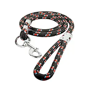 Alment Multicolour Nylon Rope Leash | Durable Heavy Rope for Training Large and Medium Dogs | Walking Leads with Strong Hook (Color May Vary)