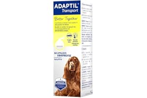 ADAPTIL Transport Calmante per Cani Spray 60 ml, Tranquillante e Antistress Naturale per Cani Iperattivi, Ansiosi, Rilassamento per Cani Viaggi e Spostamenti Stressanti, Feromoni