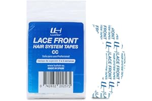 LH LUXHAIR Ruban adhésif pour perruques et prothèses Lace Front - Double face et peu agressif - Fixation résistante et extra forte jusqu'à 4 semaines - Contours CC - 36 unités - LuxHair