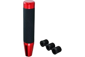 Temzzer 7" Long Car Shift Handle Knob Heavy Alloy Transmission Gear Shifter Lever Knob for Most Manual Automotive Vehicles (Red)