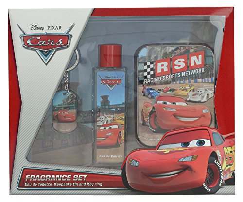 Cars 3-Piece Set - 1x Eau de Toilette Vaporisateur / Spray 50 ml, 1x Aufbewahrungsdose, 1x Schlüsselanhänger, 1er Pack (1 x 0.417 kg)