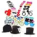 Produktbild Hrph 44 Stück Hochzeit Geburtstags-Party Photo Booth Props Brille Schnurrbart Lippen auf einem Stock