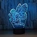 Produktbild Neuheit Schöne Schmetterling Fee Form 3D Illusion Acryl Schreibtisch Tischlampe Remot Und Touch 7 Farben 3D Nachtlicht Für Mädchen Geschenk