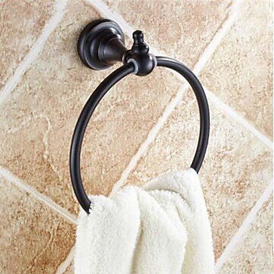 SUNNY KEY-Towel Rings@Towel Ring Oil Rubbed Bronze Wall Mounted 182x 75x 66mm (7.16 x 2.95x 2.59Vinch) Brass Antique