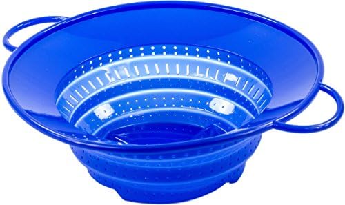 The Kochwunder: Boil Over Protector, sieve, steaming basket, coasters, splatter guard u.V. M: blue.