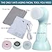 KEDSUM 3-in-1 Rechargeable Electric Facial Cleansing Brush,USB Charging Portable Face Exfoliator Massager,Waterproof Skin Cleansing System,Rotating Brush with 3 Different Replacement Heads, 2-Speed Setting(Blue)