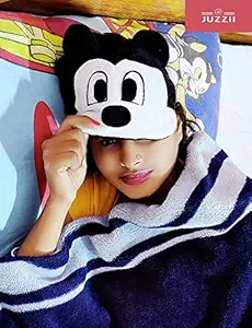 JUZZII Velvet Super Soft & Smooth Sleep Mask Eye Shades for Men Women Girls Boys Kids - Sleep Eye Shades Model No.13