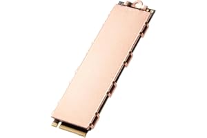 DolDer M.2 2280 SSD Kühlkörper Kupfer, 74 * 22 * 0.8mm, SSD-Kühlkörperabdeckung + Thermopad für Kühlung PC/Laptop (0.8mm)