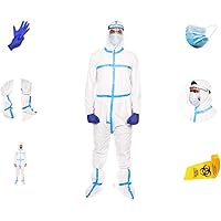 ME GUARD & SITRA Certified Single Use Disposable Bio-Hazard PPE Safety Kit, 80 GSM PP+PE Non-Woven Material…