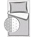 2-Piece Baby Bedding Set, White and Grey Stars Design, Size 100 x 135 cm (40 x 60 cm)