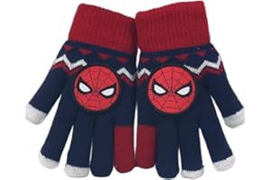 FEIFEI'S BOW Guantes de dedo completo Elsa de punto de invierno cálidos mitones de forro polar suave térmicos al aire libre guantes elásticos para niños y niñas