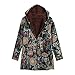 Produktbild Hanomes Damen Mantel,Damen Winter Warme Hoodie Casual Kapuzenmantel Mode Vintage Drucken Sweatshirt Warme Pullover