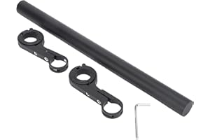 AYNEFY Przedłużenie Kierownicy Rowerowej, Przedłużenie Kierownicy Rowerowej 30 Cm, Drążek Montażowy Reflektora Rowerowego ze Stopu Aluminium do Motocykla