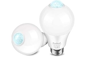 Boxlood Ampoule Détecteur de Mouvement, Ampoule LED E27 12W Blanc Chaud 3000K avec Capteur de Mouvement Auto On/Off Ampoule Allumage Automatique Escalier Garage Couloir Passerelle Jardin Lot de 2