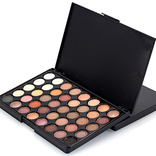 Yogogo Kosmetische Matte Lidschatten Creme Make-up Palette Schimmer Set, 40 Farbe + Pinsel Set - 2