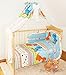 7 Piece Nursery Cot or Cot Bed Bedding Set with Bumper / Holder / Canopy - (Cot Bed 140 x 70cm, Pattern 20)
